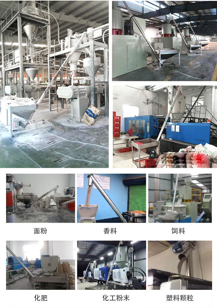 傾斜螺旋輸送機適用范圍：建材行業，化工行業，電力行業，煤炭行業，食品行業，造紙行業等